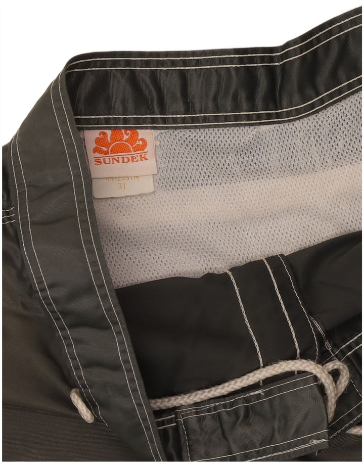 Pantaloncini da bagno da uomo SUNDEK in nylon grigio medio