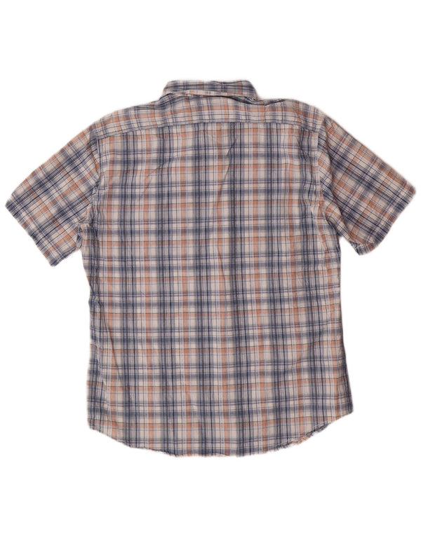 EDDIE BAUER Camicia da uomo a maniche corte vestibilità classica a quadri multicolore medio