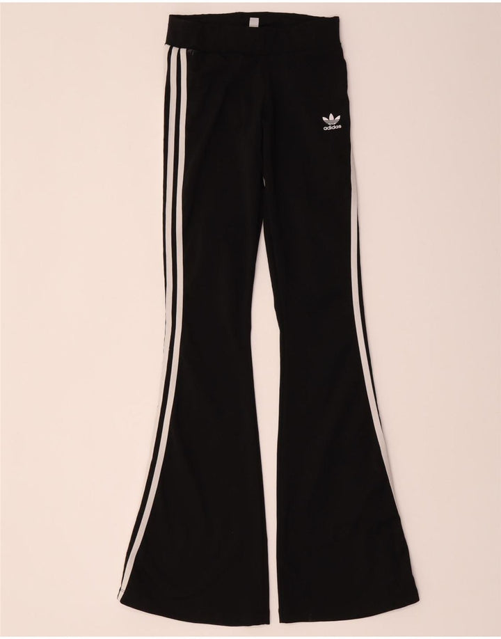 Leggings Adidas da donna Flare UK 8/10 Piccolo poliestere nero