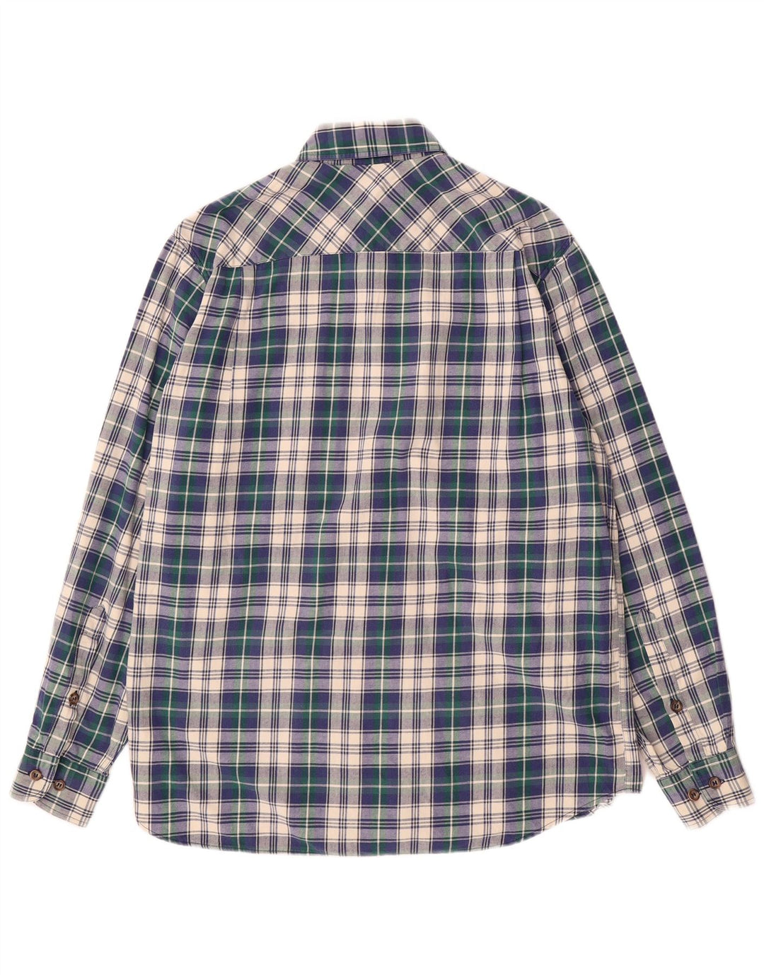 Camicia da uomo Bailo taglia 39 in cotone a quadri blu medio