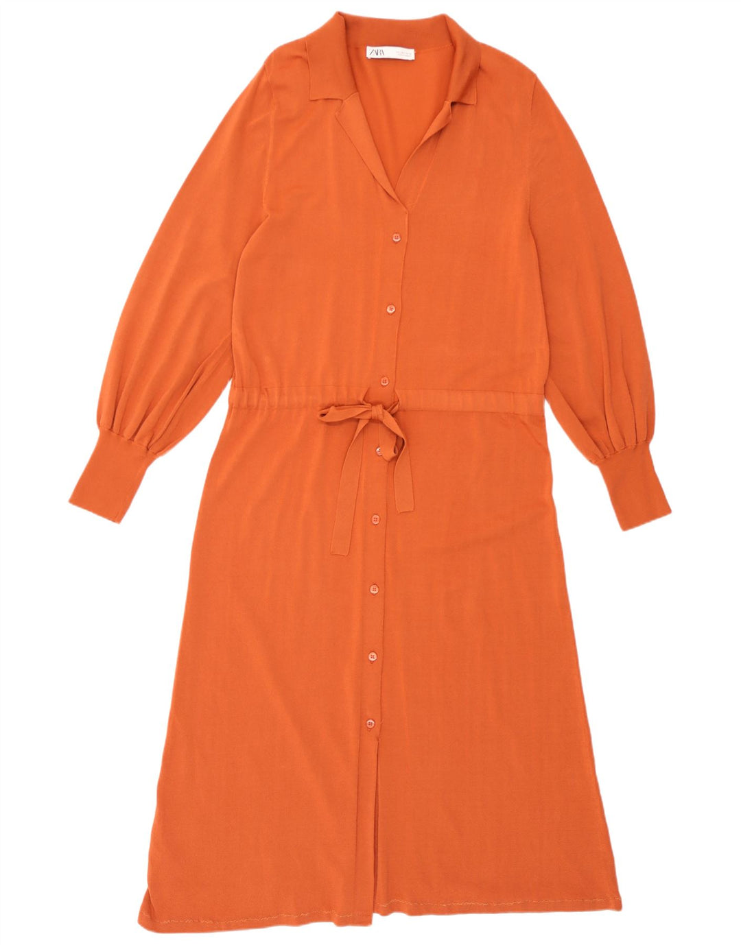 Maglione cardigan lungo da donna Zara UK 14 grande arancione