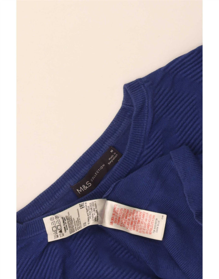 Maglione maglione con scollo a barca da donna Marks & Spencer UK 12 medio blu navy