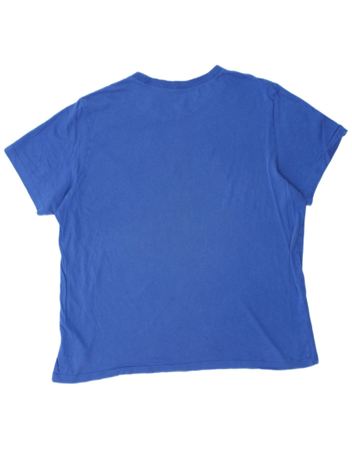 T-shirt grafica da uomo NIKE Top XL in cotone blu