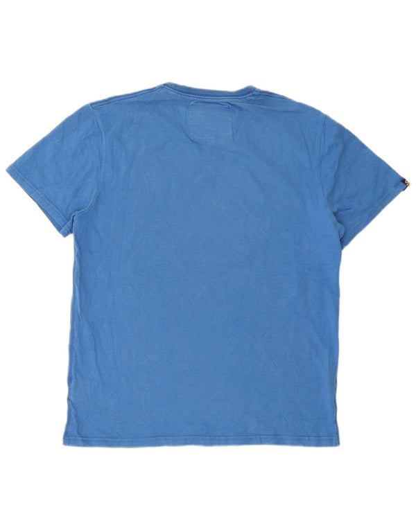 T-shirt grafica da uomo Superdry Top 2XL in cotone blu