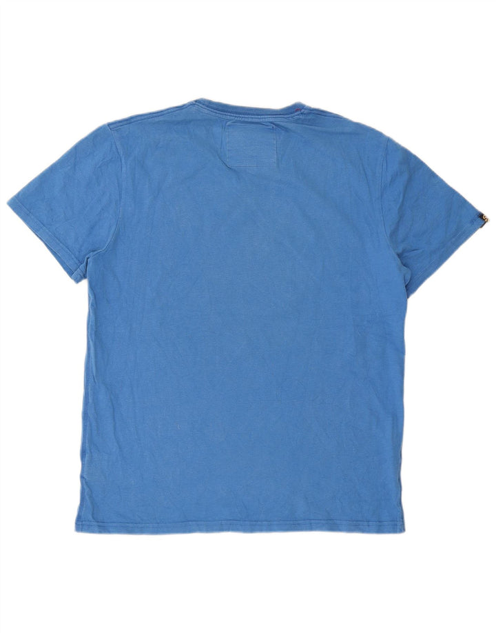 T-shirt grafica da uomo Superdry Top 2XL in cotone blu