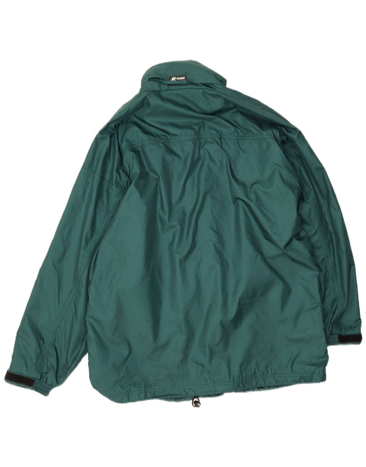 Giacca antipioggia da uomo K-Way Loose Fit UK 40 Large Verde Poliammide