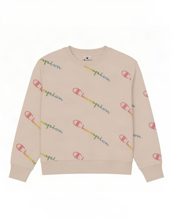 Felpa grafica per ragazze Champion, maglione, 11-12 anni, grande, cotone bianco