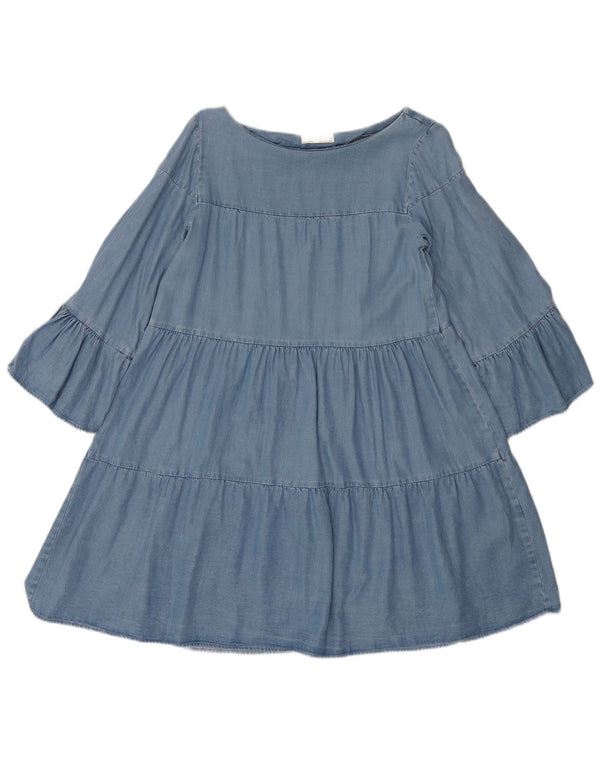 Abito in denim oversize con maniche a 3/4 da donna Zara UK 6 XS Lyocell blu