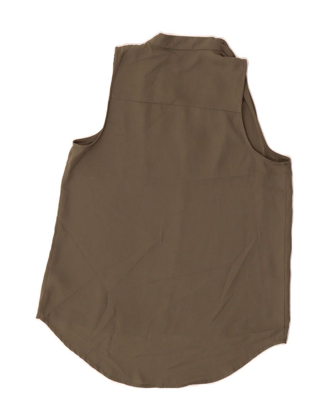 MOSSIMO Womens Sleeveless Blouse Top UK 10 Small Khaki Polyester Vintage Mossimo and Second-Hand Mossimo from Messina Hembry 