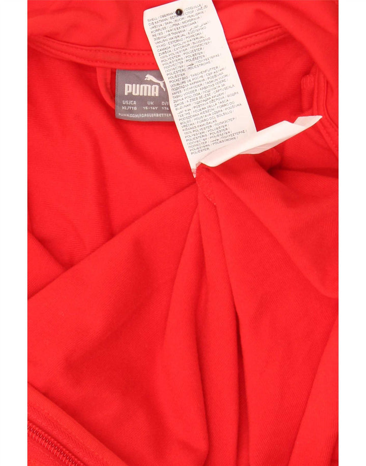 Giacca da tuta da ragazzo Puma 15-16 anni Poliestere color block rosso