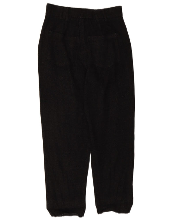 Pantaloni casual con pegging a vita alta da donna Zara XS W24 L25 neri