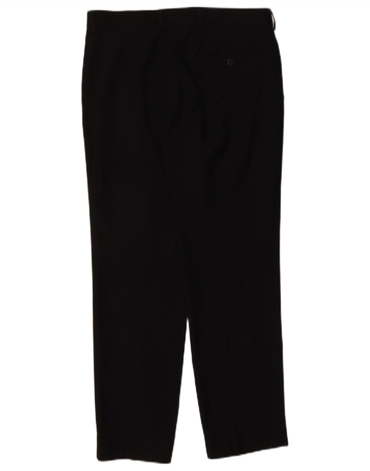 Pantaloni da abito dritti da uomo Marks & Spencer W32 L29 neri