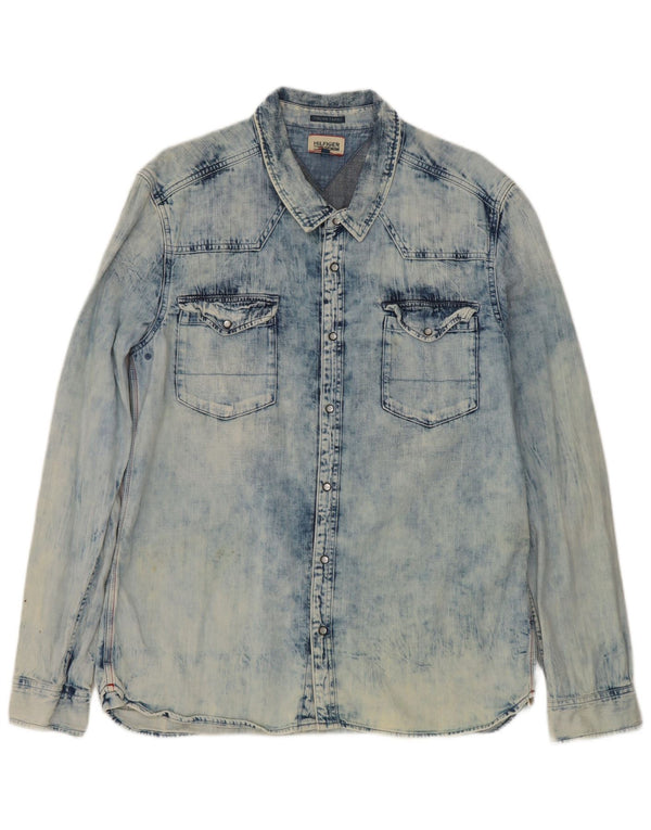 Tommy Hilfiger Boys Denim Shirt 15-16 Years XL  Blue Cotton