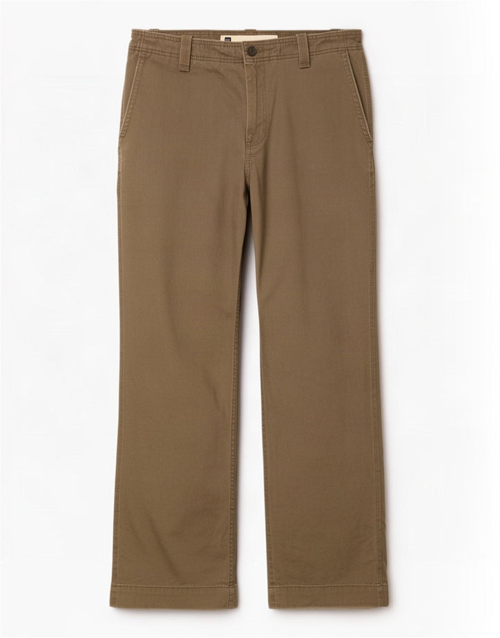 Pantaloni chino bootcut da uomo Gap W33 L32 cotone kaki