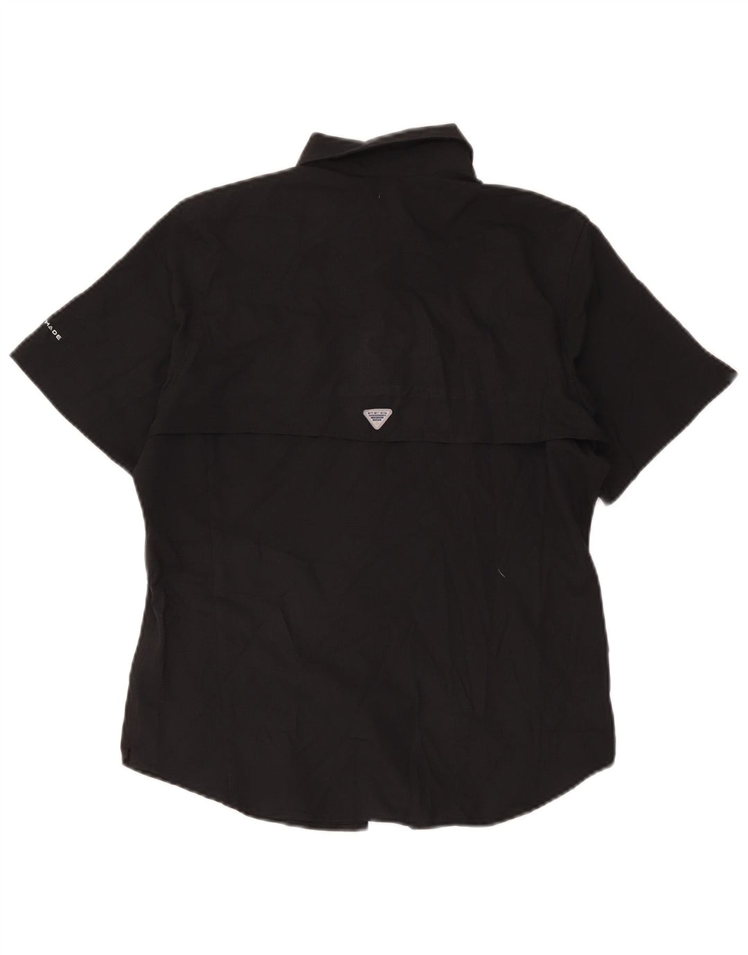 Camicia a maniche corte Columbia Omni-Shade da donna UK 14 poliestere nero medio