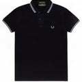 Polo da uomo Fred Perry piccola in cotone blu navy