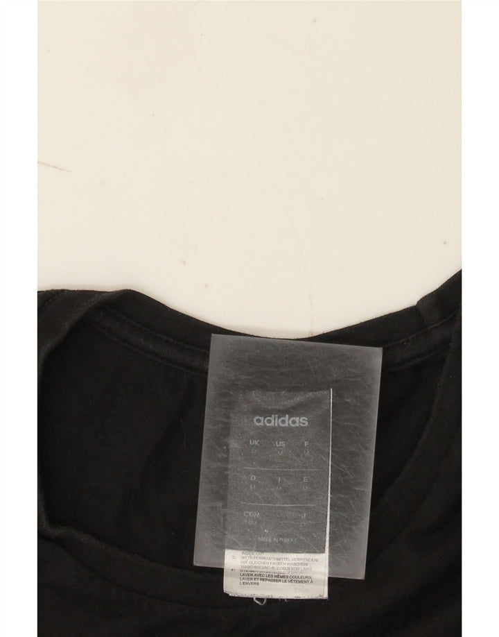 T-shirt grafica da uomo Adidas Top in cotone nero medio