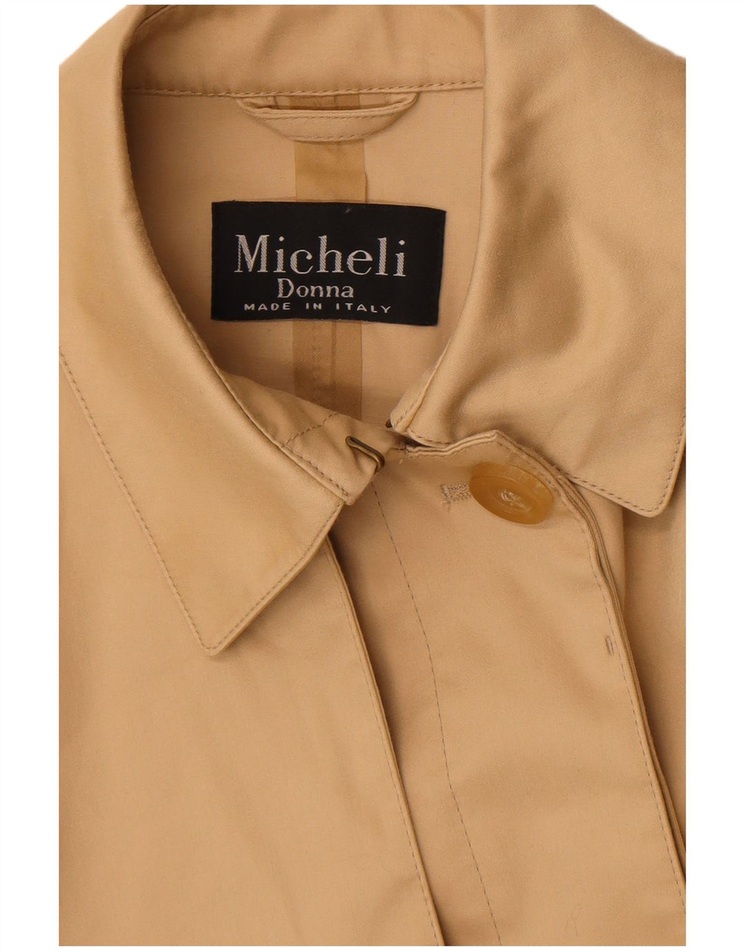 Trench vintage da donna UK 12 beige medio