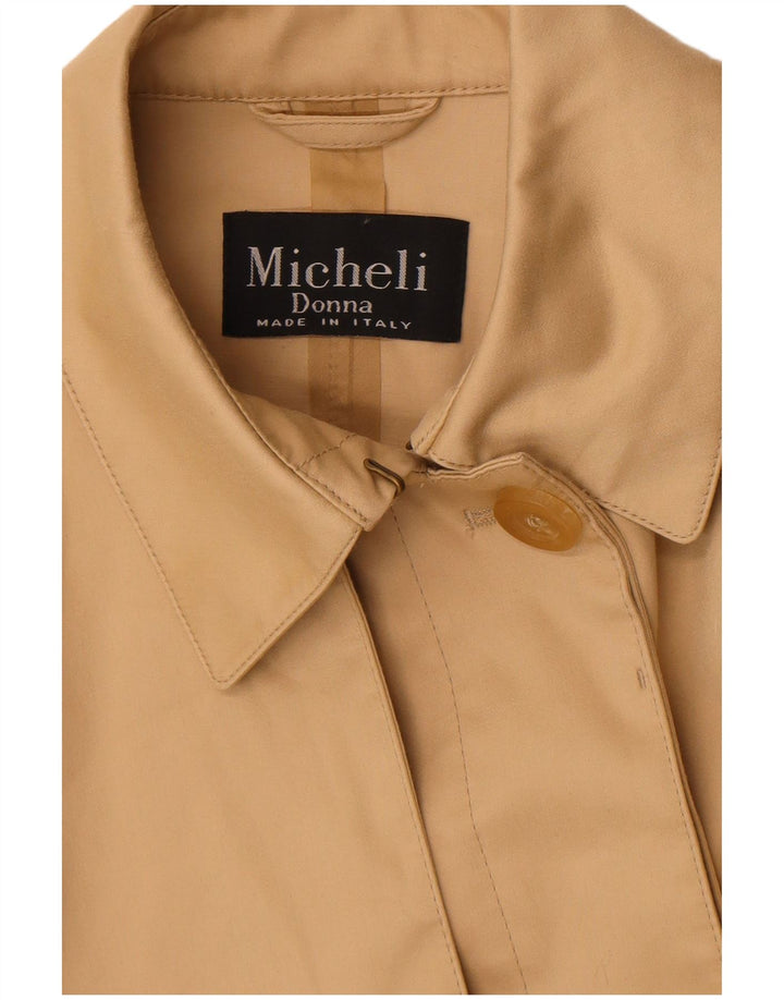 Trench vintage da donna UK 12 beige medio