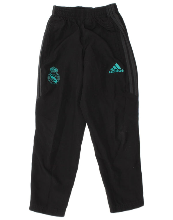 Adidas Boys Real Madrid Graphic Tracksuit Trousers 4-5 Years Black