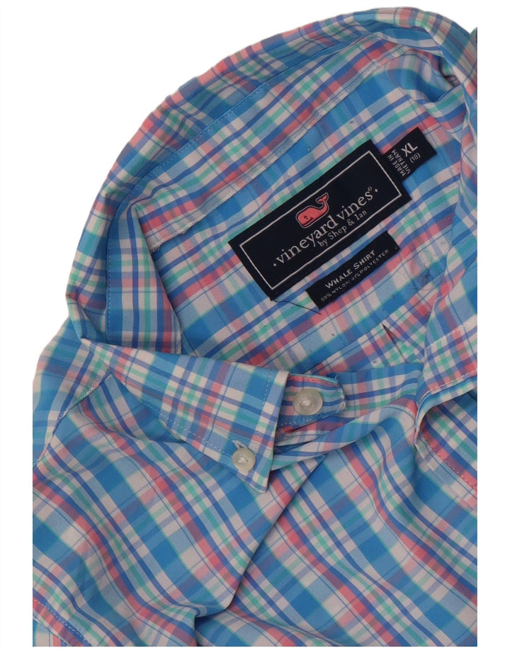 Camicia da ragazzo Vineyard Vines 15-16 anni XL Nylon a quadri blu