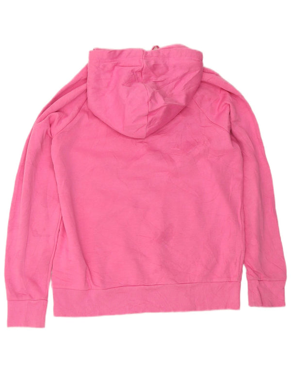 Felpa con cappuccio oversize con grafica da donna Under Armour UK 10 Small in cotone rosa