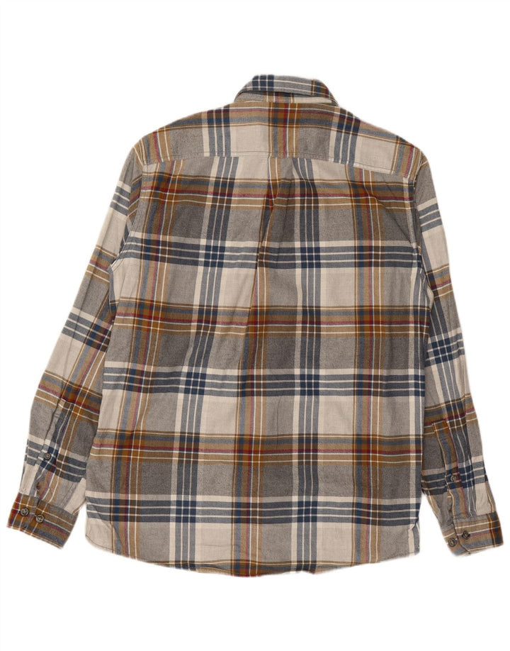 EDDIE BAUER Camicia da uomo in flanella dalla vestibilità classica, motivo a quadri multicolore medio