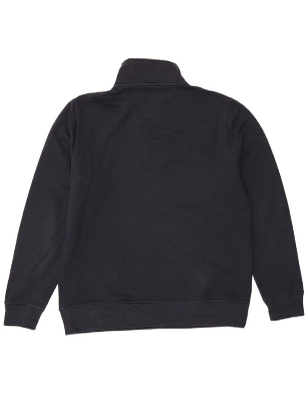 Crew Clothing Felpa con collo con zip da uomo Maglione XL Cotone blu navy