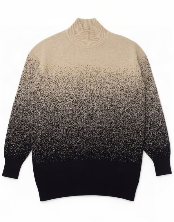 Maglione maglione a collo alto da uomo Marks & Spencer UK 14 medio multicolore