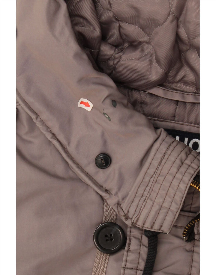 KHUJO Mens Hooded Parka Jacket UK 36 Small Grey Polyester Vintage KHUJO and Second-Hand KHUJO from Messina Hembry 