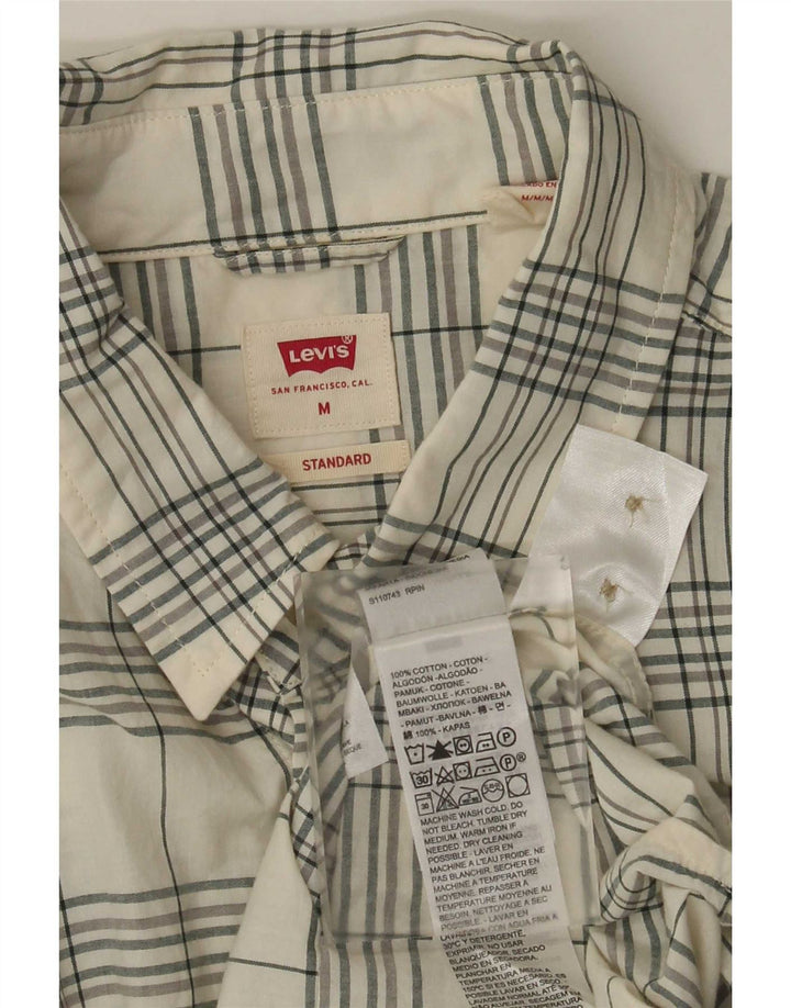 Camicia Levi's da uomo dalla vestibilità standard, in cotone a quadri bianco medio