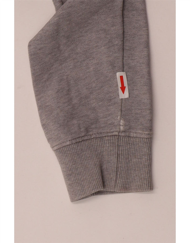 Tommy Hilfiger Felpa grafica da uomo Maglione grande cotone grigio