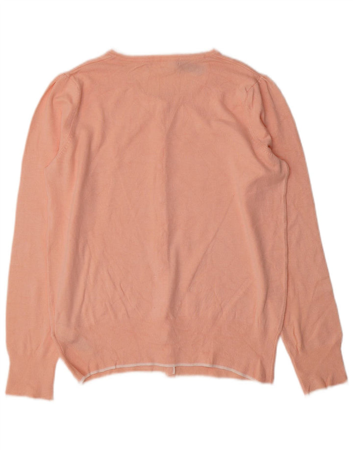 Maglione cardigan da donna Marks & Spencer UK 12 Viscosa rosa medio