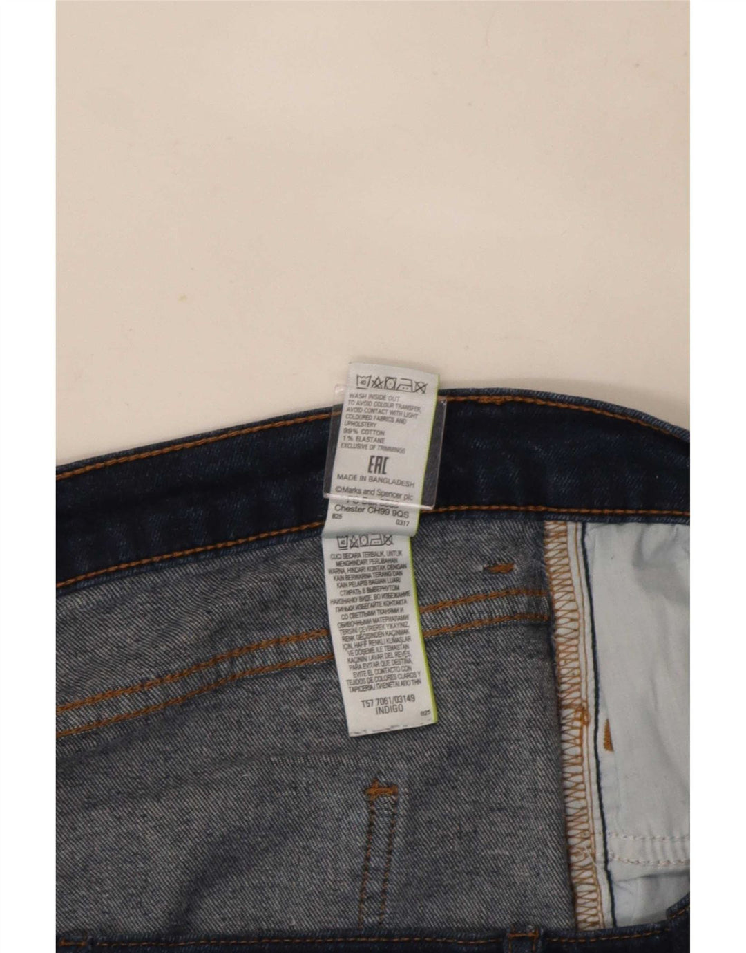 Jeans bootcut slim da donna Marks & Spencer UK 14 Large W32 L29 Blu navy