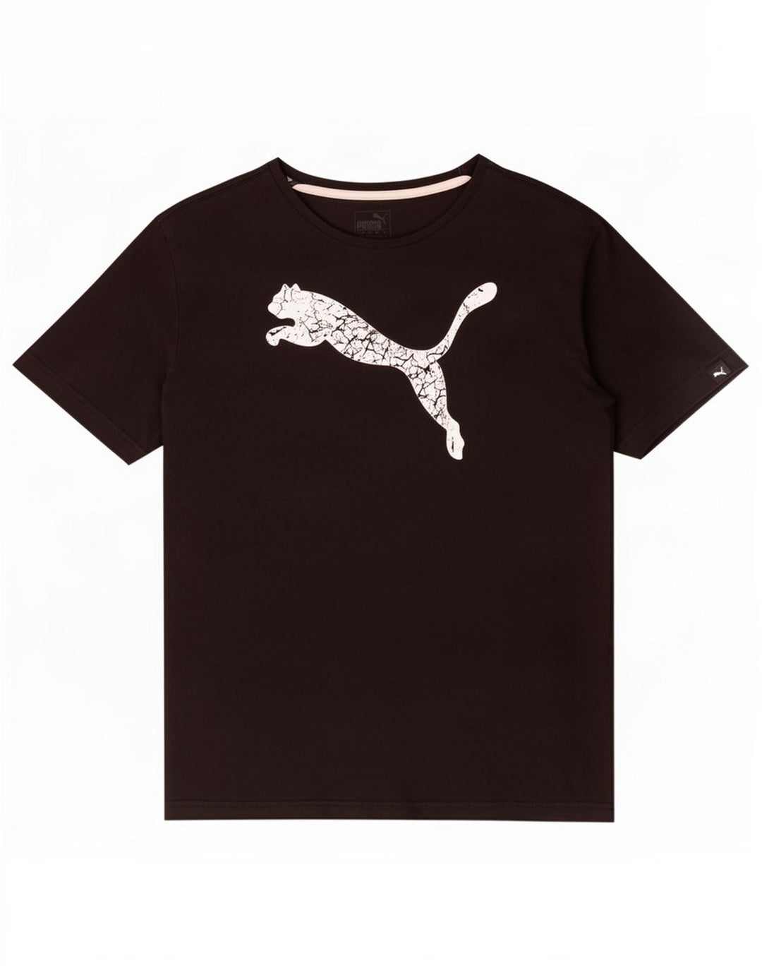 T-shirt grafica da uomo Puma Top in cotone nero medio