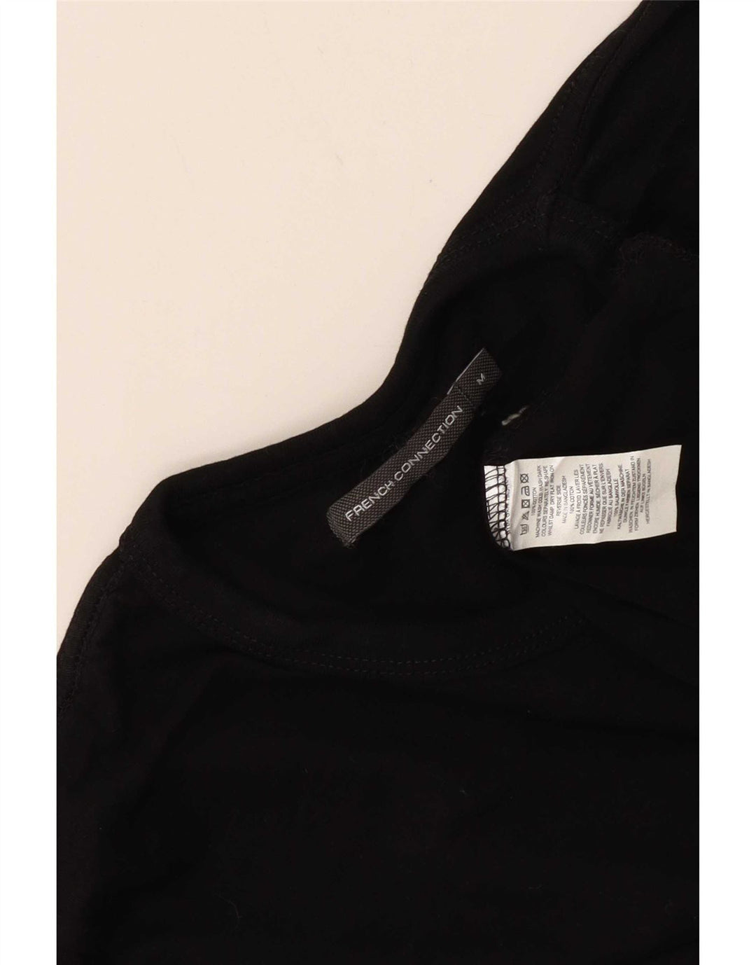 French Connection Top da uomo manica lunga medio cotone nero