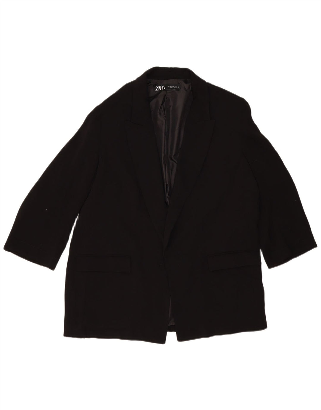 Giacca blazer aperta da donna Zara UK 18 XL nera