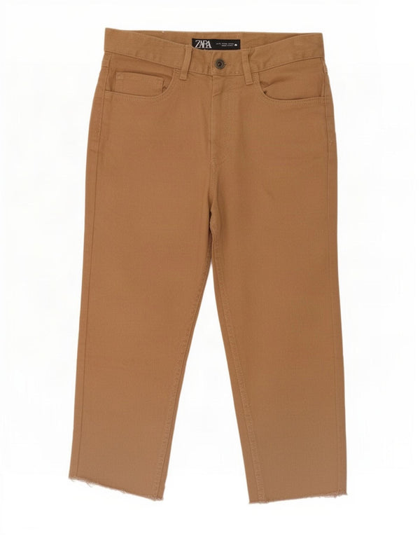 Pantaloni Capri da uomo Zara EU 36 XS W29 L19 Cotone beige