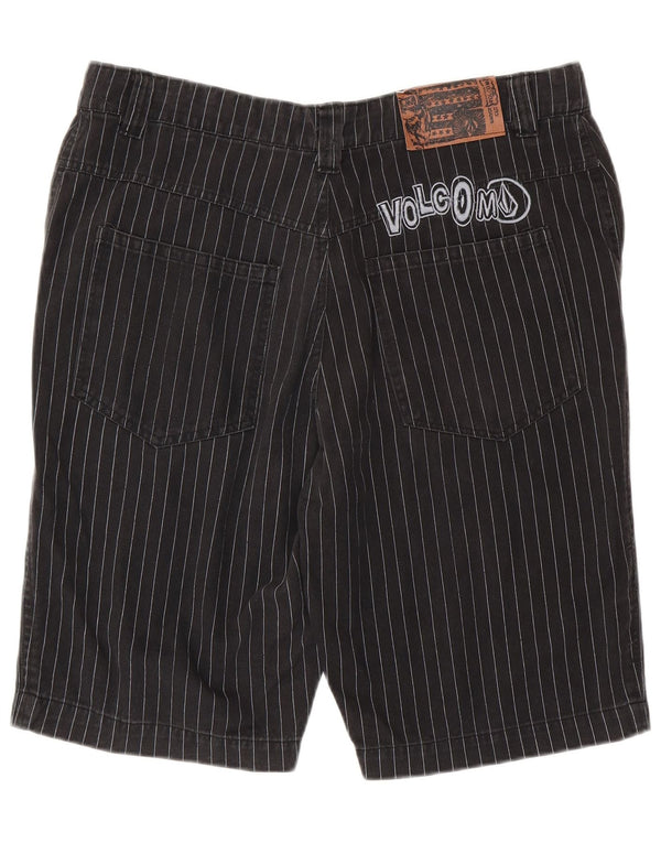 Pantaloncini chino grafici da uomo Volcom W34 grande cotone gessato nero