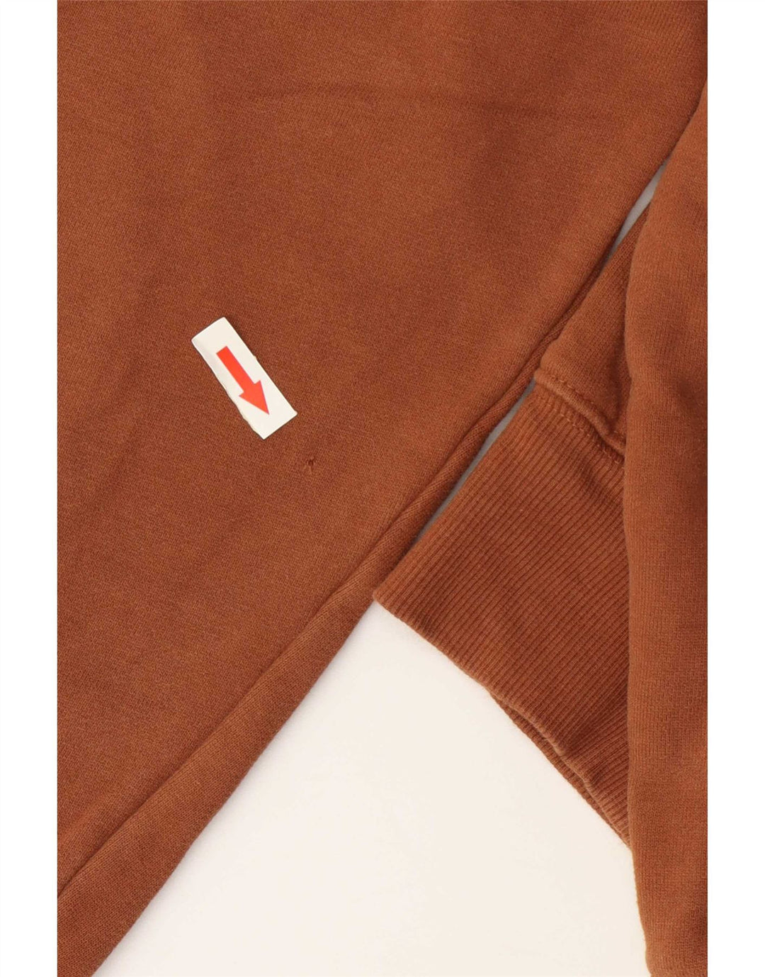 Felpa da uomo Marks & Spencer con zip e collo, grande, in cotone marrone