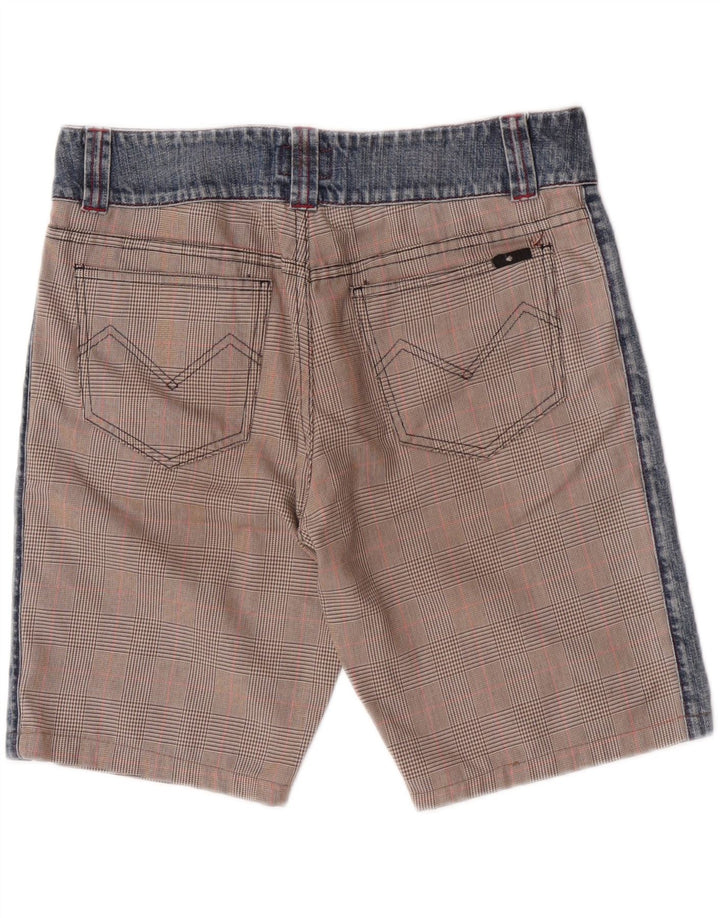 Pantaloncini casual da uomo Energie W36 grandi cotone pied de poule marrone
