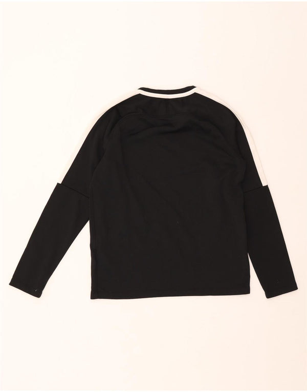 Maglia NIKE da bambino Dri Fit a maniche lunghe 12-13 anni Large Black Colourblock