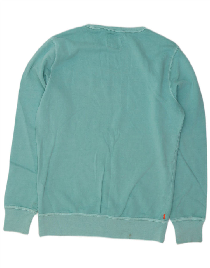 Felpa da uomo Superdry Maglione grande turchese in cotone