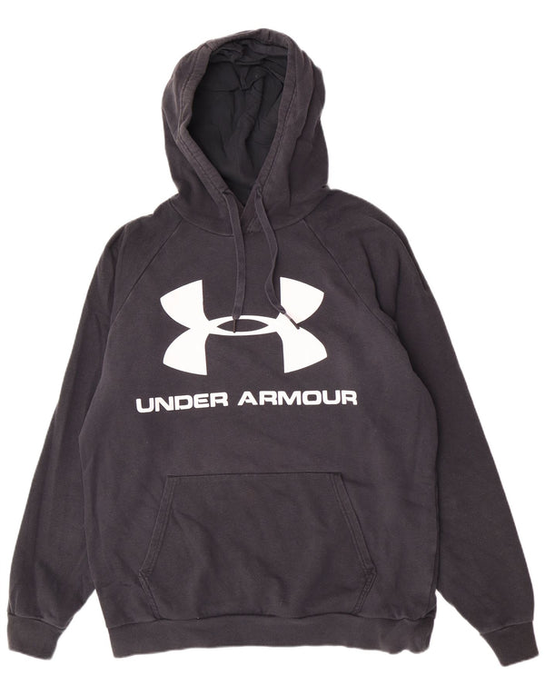 Felpa con cappuccio con vestibilità regolare grafica da uomo Under Armour Large nera