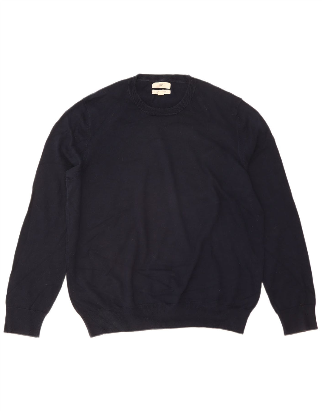 Maglione maglione girocollo da uomo Marks & Spencer XL cotone blu navy