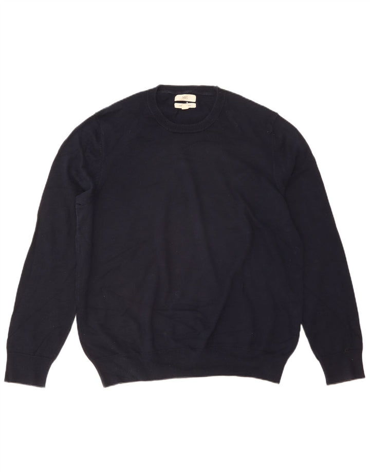 Maglione maglione girocollo da uomo Marks & Spencer XL cotone blu navy