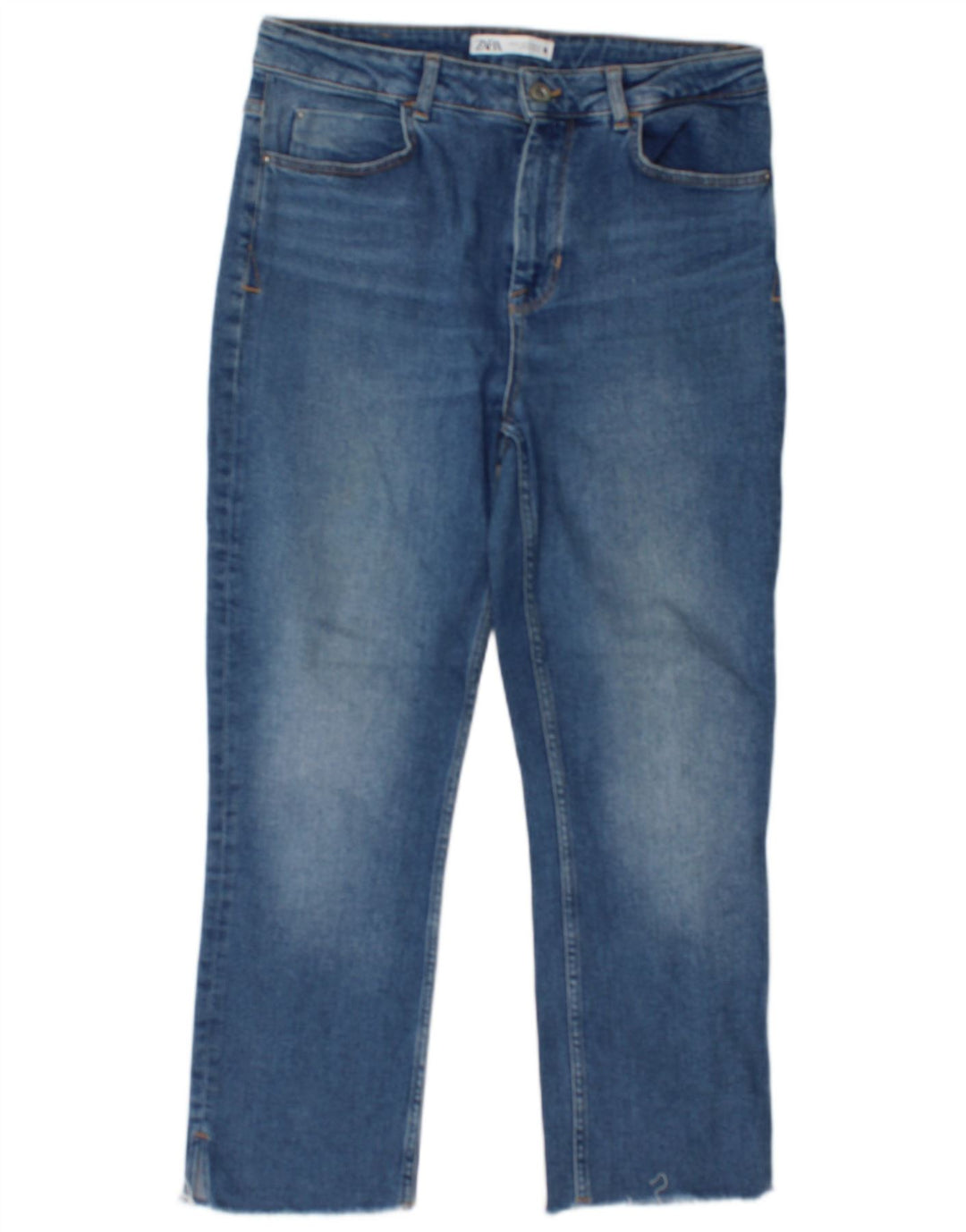 Zara Womens Cropped Jeans EU 42 Large W32 L25 Blue