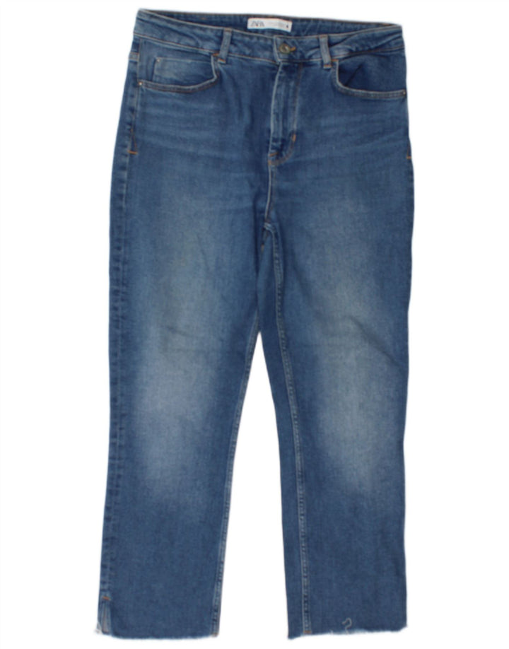 Zara Womens Cropped Jeans EU 42 Large W32 L25 Blue