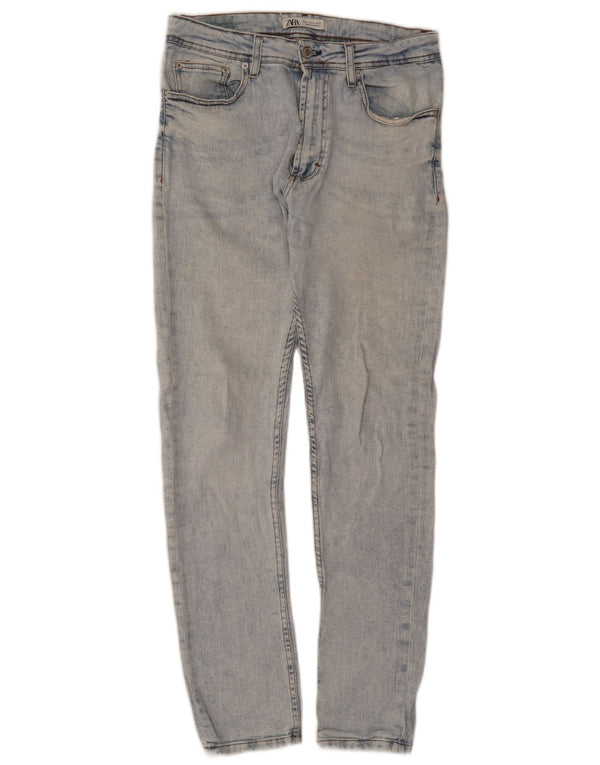 Jeans slim da uomo Zara EU 42 Large W32 L29 Blu
