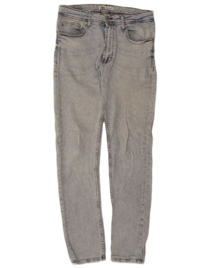 Jeans slim da uomo Zara EU 42 Large W32 L29 Blu